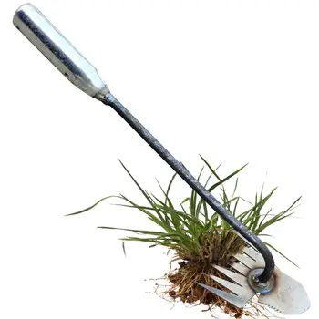 Kökünden Ayıklayacaktır Aracı 7 Diş Dövme Çim Kök Weeder Manganez Çelik Ot Temizleme Aracı Bahçeler Alanlar İçin Avlu Ve