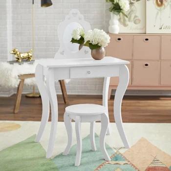 Carita Çocuk Makyaj Seti, Beyaz yatak odası mobilyası makyaj masası