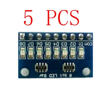 5 ADET 3.3 V 5V 8 Bit Mavi / Kırmızı Ortak anot / katot LED Gösterge Modülü Dıy Kiti Arduino NANO UNO ahududu pi İçin 4 nodemcu