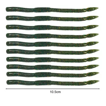10 Adet 10.5 CM Solucan Yumuşak Yem Gerçekçi Streç Esnek Uzun Renkli Tatlısu Deniz Suyu Evrensel Yapay Balıkçılık Cazibesi