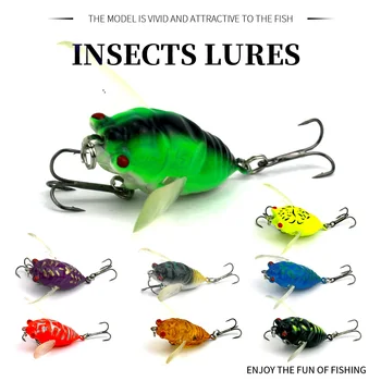 1 adet Biyonik Ağustosböceği Sert Yem Balıkçılık Cazibesi 4 cm / 6g Simülasyon Minnow Balıkçılık Wobblers Crankbait Pesca Böcek Olta Takımı