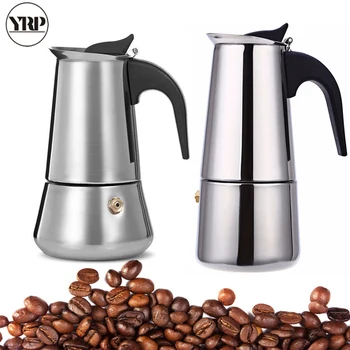Mocha Kahve Makinesi Moka Pot Paslanmaz Çelik Filtre Espresso İtalyan Kahve Makinesi Percolato Araçları taşınabilir damla kahve makinesi