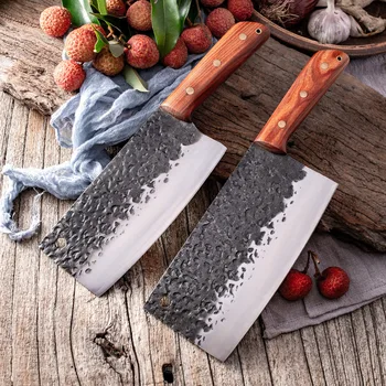 Çin Mutfak Bıçağı Profesyonel Şef Dut Bıçağı Paslanmaz Çelik Ev Kıyıcı Keskin Dilimleme Bıçağı Pişirme Araçları