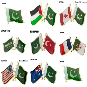 10 adet çok Pakistan Bayrağı Yaka Pin Rozeti Broş