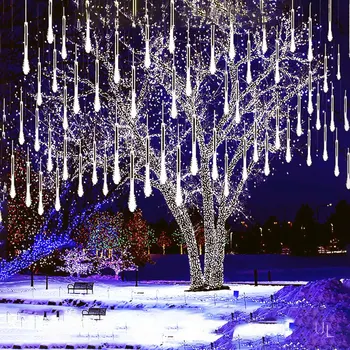 1/2/3/4 Adet LED Meteor Duş Yağmur Dize İşıklar Noel Dekoratif Işıklar LED Güzel Düğün Parti Peri Bahçe Navidad Yeni