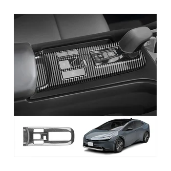 Araba Karbon Fiber Stil Merkezi Kontrol Vites Paneli Çıkartması İç Modifikasyonu Toyota Prius 60 Serisi 2022-2023 için