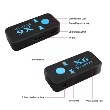 3.5 MM Jack AUX Ses MP3 Müzik bluetooth Alıcısı Araba Kablosuz Eller Kulaklık Handsfree Adaptörü Çağrı Kiti Hoparlör Ücretsiz İ7İ7