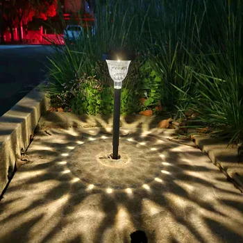 Güneş lambası sanatsal sütun peyzaj zemin ekleme avlu ışığı LED bahçe su geçirmez zemin ekleme güneş çim ışığı