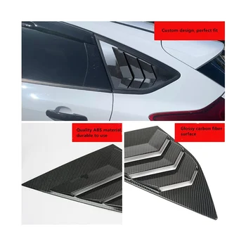 Arka Yan Pencere Panjurları Ford Focus ST RS MK3 Hatchback 2012-2018 Aksesuarları Hava Firar Scoop Kapak, karbon Fiber