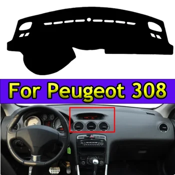 Araba İç Dashboard Kapak İçin Peugeot 308 308SW 308GTI T7 2007-2013 Otomatik Dash Mat Halı Güneş gölge Dashmat Halı Yastık 2012