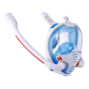 Dalış maskesi Tüplü Çift Şnorkel Tüp Tam Yüz Anti-Sis Yetişkin şnorkel maske Çocuk Yüzme Sualtı Dalış ekipmanları