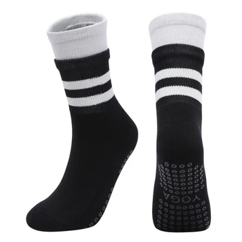 1 Çift Yoga Çorap Pamuk Orta tüp Alt kaymaz Spor Çorap Kat Çorap Dans Pilates spor çorapları