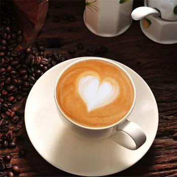 19 Adet Kahve Şablonlar Fantezi Kahve Baskı Modeli Köpük Sprey Kek Şablonlar Kahve Çizim Cappuccino Kalıp Toz Elek Araçları