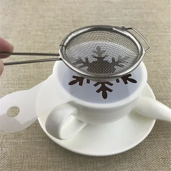 19 Adet Kahve Şablonlar Fantezi Kahve Baskı Modeli Köpük Sprey Kek Şablonlar Kahve Çizim Cappuccino Kalıp Toz Elek Araçları