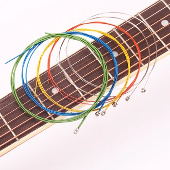 2023NEW 6 adet Renkli gitar teli s Akustik Yaylı Enstrüman Aksesuarları 011-052 Alice gitar teli A407C