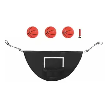 Mini basketbol potası Trambolin için Muhafaza ile Ayrılıkçı Jant Dunking Açık Gol Oyunu Kolay Kurulum Basketbol Standı