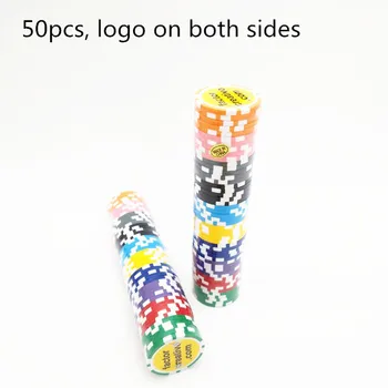 50 adet Özel Logo 40mm Dia 12g ABS Kil Malzeme poker chip Golf Topu İşaretleyici