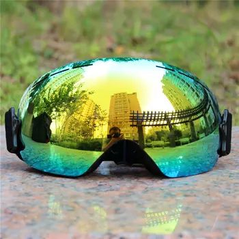 Işık kayak gözlüğü çift lens katmanlar UV400 anti sis büyük kayak maskesi gözlük kayak erkek kadın kar snowboard gözlüğü kış gözlük