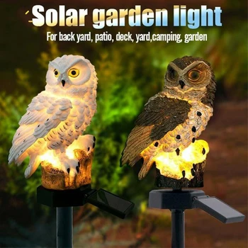 Güneş peyzaj lambası baykuş hayvan güneş bahçe ışıkları güneş enerjili led ışık açık hava bahçe dekorasyonu lamba su geçirmez SL001
