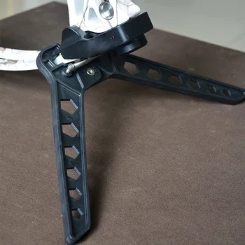 Siyah Okçuluk Yay Kick Standı Tutucu Bacaklar 3D Çekim Aralığı Hedef Avcılık Bileşik Yay Desteği Raf Kickstand