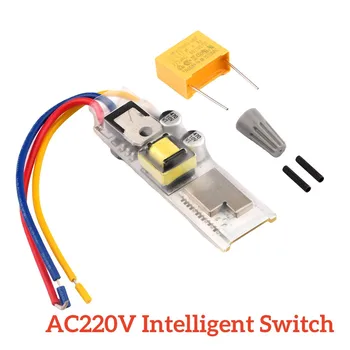 AC220V Akıllı Kablosuz anahtar modülü Tek Telli Bluetooth ÖRGÜ Ses Kontrol Anahtarı Akıllı App Uzaktan Kumanda Sensörü Anahtarı