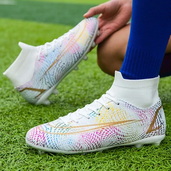 Beş tarafı futbol ayakkabıları Açık Futbol Sahası Botları Profesyonel futbol ayakkabısı Erkekler Çim Futbol Cleats Ücretsiz Kargo