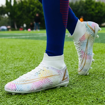 Beş tarafı futbol ayakkabıları Açık Futbol Sahası Botları Profesyonel futbol ayakkabısı Erkekler Çim Futbol Cleats Ücretsiz Kargo