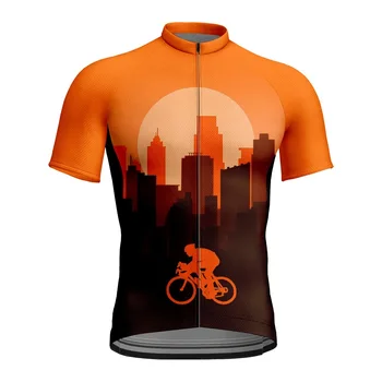 2023 Bisiklet Jersey Erkekler Bisiklet Dağ Yolu MTB Gömlek Üst Yaz Bisiklet Yarışı Sürme Giyim Üniforma Elbise