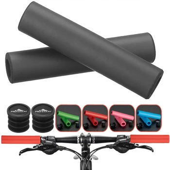 Ultra Hafif Silika Jel Bisiklet Sapları Silikon Malzeme Dağ Bisikleti Sapları Sünger Rahat Bisiklet MTB Kolu Sapları