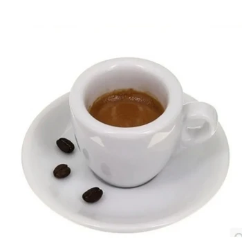 Profesyonel Rekabet Seviyesi Esp Espresso SHOT Cam 9mm Kalın Seramik Cafe Espresso İtalyan Kupa Kahve Fincan Tabağı Setleri