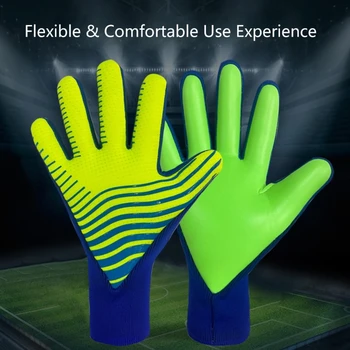 Futbol kaleci eldivenleri Parmak Koruyucu Lateks Aşınmaya dayanıklı kaymaz Nefes Futbol Eldivenleri Hafif Kaleci Eldivenleri