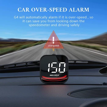 Evrensel Araba Ön Cam HUD Doğru Dijital Kilometre Kilometre Sayacı Head up Display Hız Uyarı Aksesuarları
