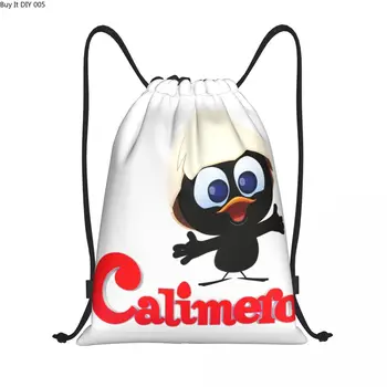 Calımero büzgülü sırt çantası Kadın Erkek Spor Salonu Spor Sackpack Taşınabilir İtalyan Animasyon Çalışır alışveriş çantası Çuval