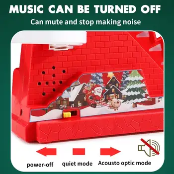 Noel Baba Elektrikli Parça kaydırak Oyuncaklar Elektrikli Parça Slayt İle Otomatik Merdiven Noel Noel Baba Tırmanma Oyuncaklar Eğlenceli Parça