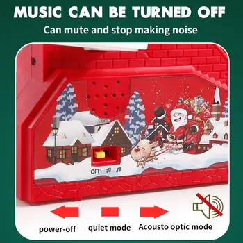 Noel Baba Elektrikli Parça kaydırak Oyuncaklar Elektrikli Parça Slayt İle Otomatik Merdiven Noel Noel Baba Tırmanma Oyuncaklar Eğlenceli Parça