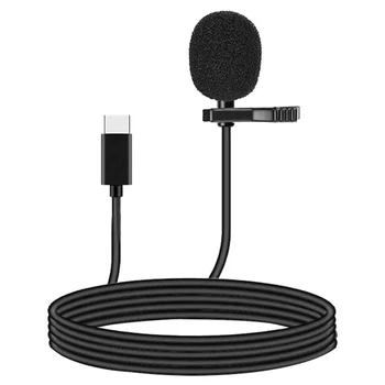 USB Tip-C Yaka Mikrofonu Android için Çok Yönlü Yaka Mikrofon Seti Ses Video Kayıt YouTube Röportaj