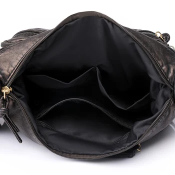 Kadın Çantası Bağbozumu Kadın omuzdan askili çanta PU deri çapraz askılı çanta Yumuşak Kadın Çanta Çok cepler askılı çanta Tasarımcı bayan çanta
