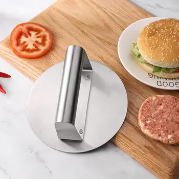 Burger presi Yapışmaz Paslanmaz Çelik Et Patty Maker Kolay Temiz Bulaşık Makinesi Güvenli Dumansız Patty Maker Kalbur ızgara BARBEKÜ