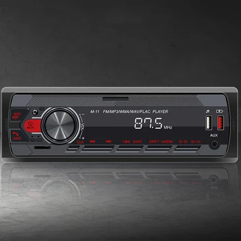 Araba MP3 Çalar FM / USB / AUX 12V Araba Stereo radyo Handsfree Çağrı Bluetooth uyumlu Dijital Radyo dahili mikrofon RGB ışık