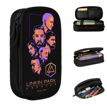 Linkinpark Rap Rock Kalem Kutuları Müzik Kalem Kutusu Çanta Öğrenci Büyük Kapasiteli Öğrenciler Okul Kozmetik Kalem Çantası