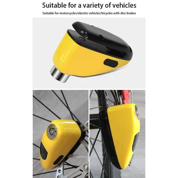 Bisiklet disk Fren Kilidi Tip-C Şarj Edilebilir Su Geçirmez Güvenlik Bisiklet Motosiklet Kilitleme Taşınabilir Açık Scooter Alarmı