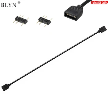 10 adet / grup 3pin ARGB Uzatma Kablosu 2M 5V Adreslenebilir RGB LED Şerit Konektörü Şerit Jumper Kabloları bilgisayar anakartı