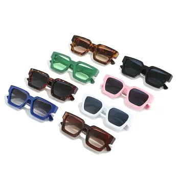 Erkekler kadınlar Retro Ins popüler yeşil güneş gözlüğü küçük kare güneş gözlüğü tonları gözlük