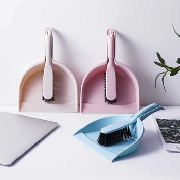 Mini Faraş ve Fırça Seti Çok Fonksiyonlu Temizleme Aracı El Süpürgesi Fırça Plastik Toz Pan Ev Masaüstü Kanepe Mutfak
