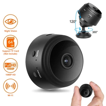 Kapalı Anti-hırsızlık Mini Kamera Gece Görüş Bebek Odası Monitörü Manyetik WiFi 1080P hd ip kamera Uzaktan Cep Telefonu İzleme USB