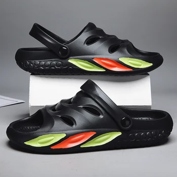 Erkek Platformu Terlik Yeni Erkek plaj ayakkabısı Nefes EVA Slaytlar Ayakkabı Erkekler için Yumuşak Taban kaymaz Erkekler rahat ayakkabılar