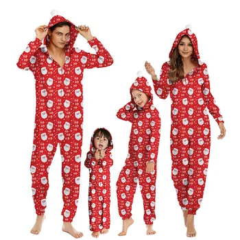 2023 Noel Çiftler Noel Pijama Aile Eşleştirme Kıyafetler Anne Çocuk Giysileri Noel Pijama Aile Giyim seti