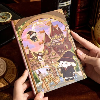 Sihirli Tavşan Dizüstü Öğrenci Sevimli El Kitabı Taşınabilir Günlüğü Kawaii Not Defteri Hediye Okul Kaynağı