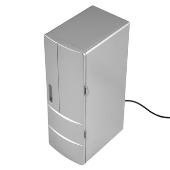 2X Buzdolabı Mini USB Buzdolabı Dondurucu Kutular İçecek Bira Soğutucu İsıtıcı Seyahat Buzdolabı Buz Kutusu Araba Ofis Kullanımı Taşınabilir