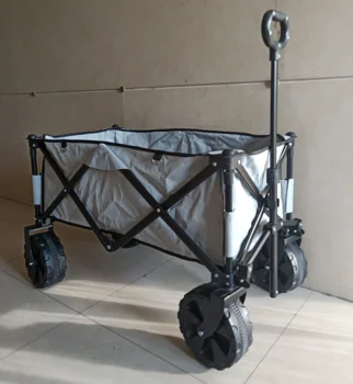 Geniş Plaj Tekerlekli Katlanır Vagon Arabası Katlanabilir Bahçe Kamp yardımcı malzeme arabası